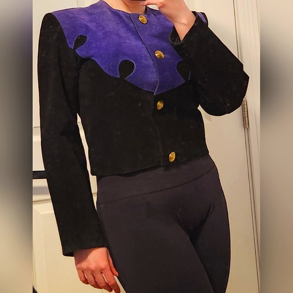 VINTAGE 1980s Massimo leather jacket - Picture 1 of 4